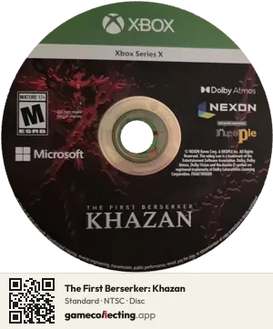 The First Berserker: Khazan Xbox Series X, NTSC disc