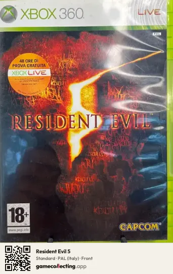 Resident Evil 5 Xbox 360, Italy box front