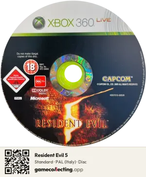 Resident Evil 5 Xbox 360, PAL disc