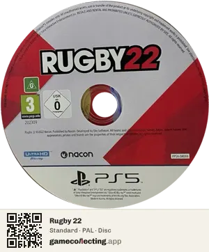 Rugby 22 PlayStation 5, PAL disc