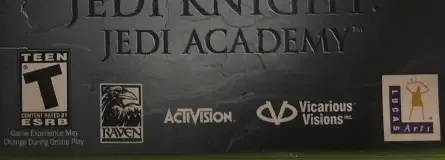 Star Wars Jedi Knight: Jedi Academy, the ESRB box on its front