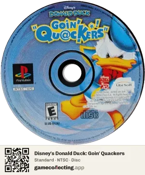 Disney's Donald Duck: Goin' Quackers PlayStation, NTSC disc