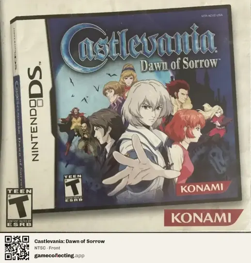 Castlevania: Dawn of Sorrow Nintendo DS, NTSC box front