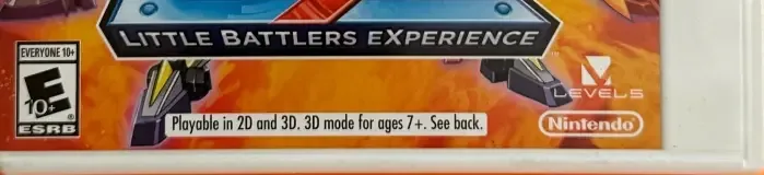 LBX: Little Battlers eXperience, the ESRB box on its front