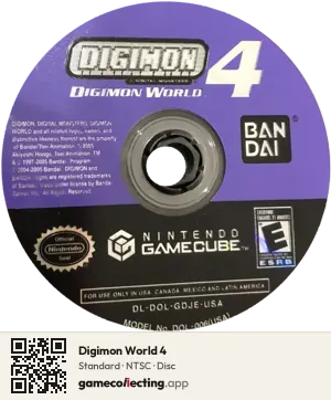 Digimon World 4 Nintendo GameCube, NTSC disc