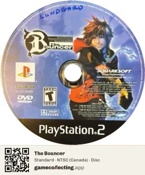 The Bouncer PlayStation 2, NTSC disc