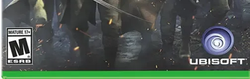 Assassin's Creed Unity, the ESRB box on its front