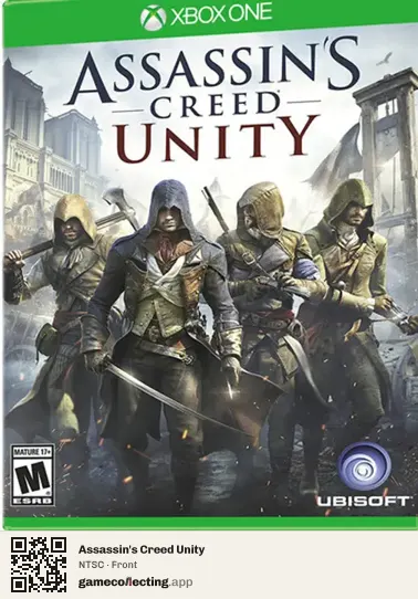 Assassin's Creed Unity Xbox One, NTSC box front