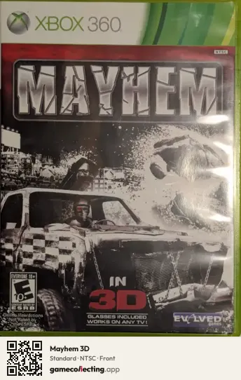 Mayhem 3D Xbox 360, NTSC box front
