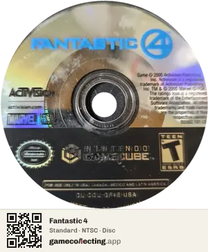 Fantastic 4 Nintendo GameCube, NTSC disc