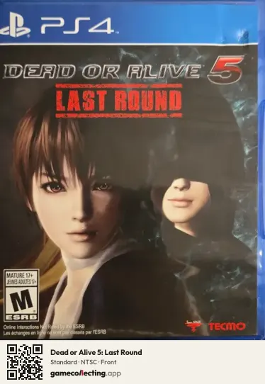 Dead or Alive 5: Last Round PlayStation 4, NTSC box front