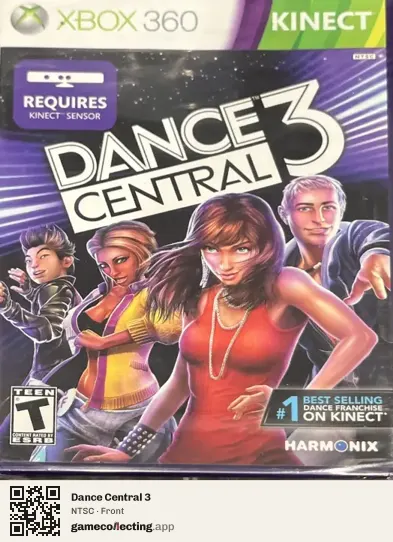 Dance Central 3 Xbox 360, NTSC box front
