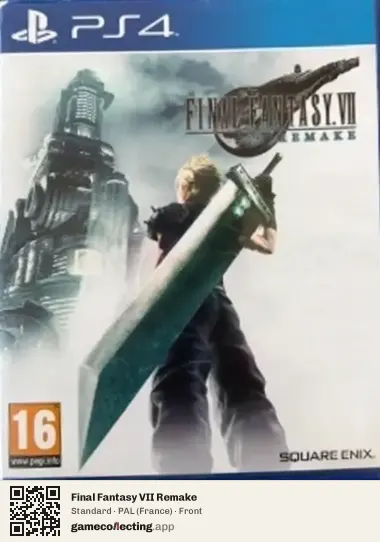 Final Fantasy VII Remake PlayStation 4, France box front