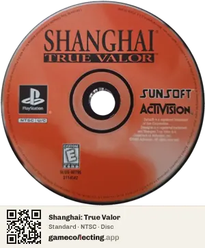 Shanghai: True Valor PlayStation, NTSC disc