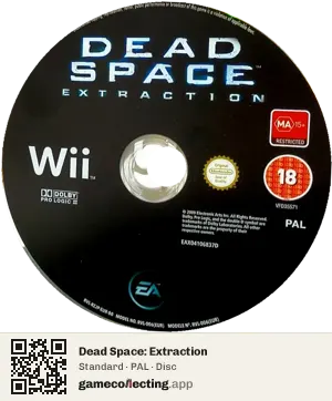 Dead Space: Extraction Nintendo Wii, PAL disc