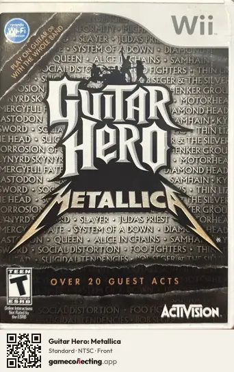 Guitar Hero: Metallica Nintendo Wii, NTSC box front