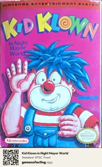 Kid Klown in Night Mayor World Nintendo Entertainment System, NTSC box front