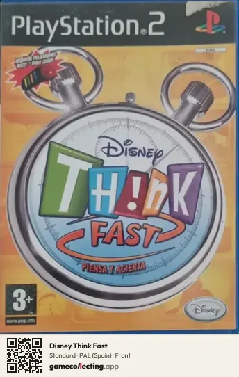 Disney Think Fast PlayStation 2, Spain box front