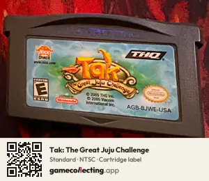Tak: The Great Juju Challenge Game Boy Advance, NTSC cartridge label