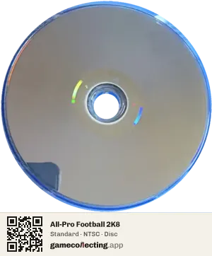 All-Pro Football 2K8 PlayStation 3, NTSC disc