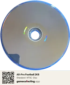 All-Pro Football 2K8 PlayStation 3, NTSC disc