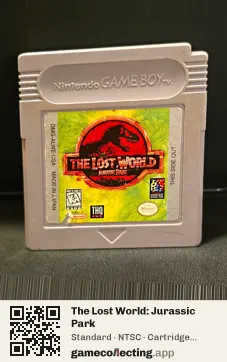 The Lost World: Jurassic Park Game Boy, NTSC cartridge label