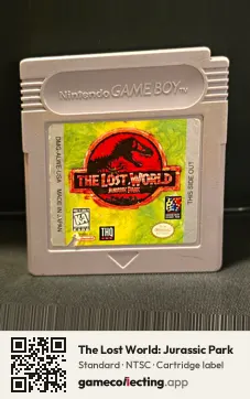 The Lost World: Jurassic Park Game Boy, NTSC cartridge label