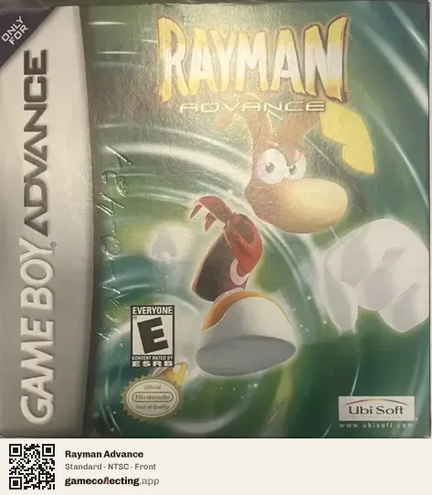 Rayman Advance Game Boy Advance, NTSC box front