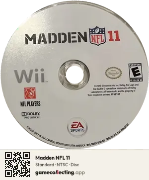 Madden NFL 11 Nintendo Wii, NTSC disc
