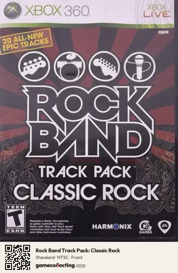Rock Band Track Pack: Classic Rock Xbox 360, NTSC box front
