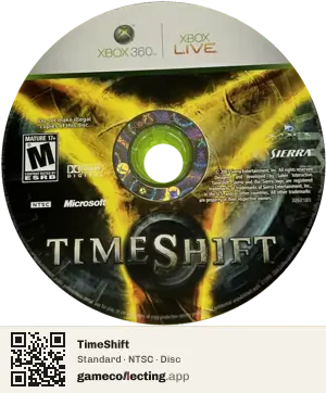 TimeShift Xbox 360, NTSC disc