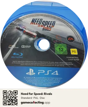 Need for Speed: Rivals PlayStation 4, PAL disc