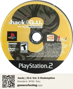 .hack//G.U. Vol. 3: Redemption PlayStation 2, NTSC disc
