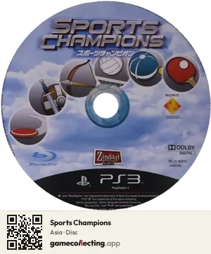 Sports Champions PlayStation 3, Asia disc