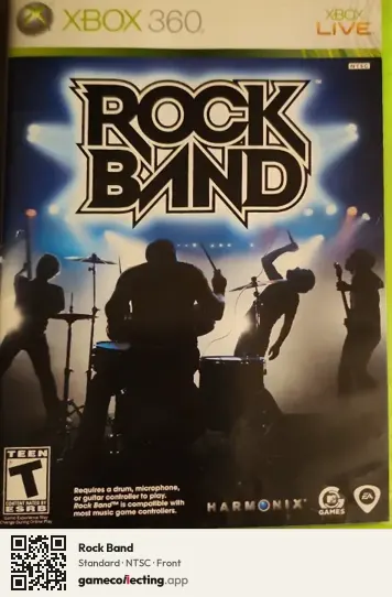Rock Band Xbox 360, NTSC box front