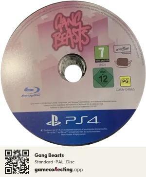 Gang Beasts PlayStation 4, PAL disc