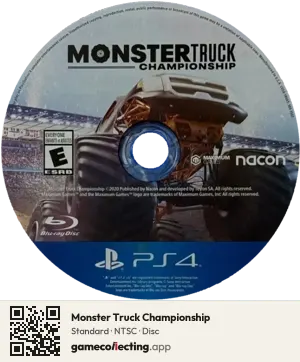 Monster Truck Championship PlayStation 4, NTSC disc