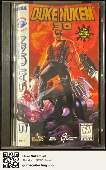Duke Nukem 3D Sega Saturn, NTSC box front