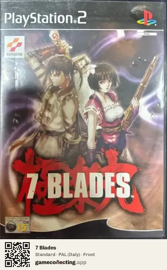 7 Blades PlayStation 2, Italy box front