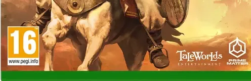 Mount & Blade II: Bannerlord, the PEGI square on its front