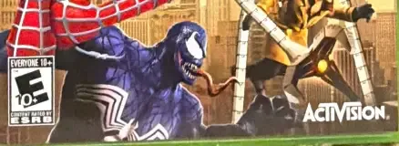 Spider-Man: Friend or Foe, the ESRB box on its front