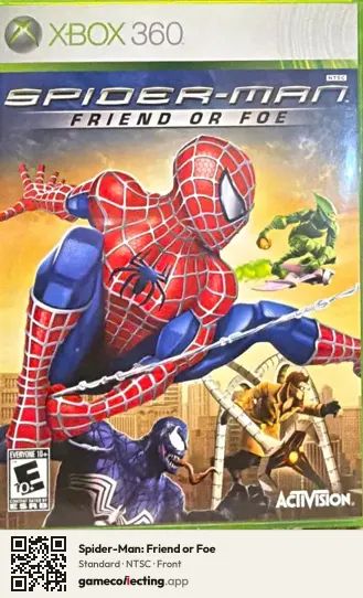 Spider-Man: Friend or Foe Xbox 360, NTSC box front