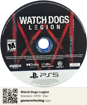 Watch Dogs: Legion PlayStation 5, NTSC disc