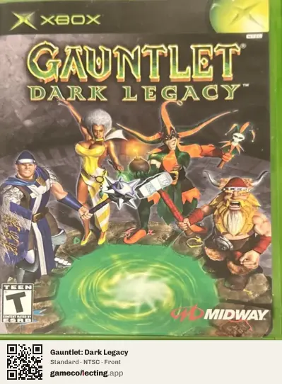 Gauntlet: Dark Legacy Xbox, NTSC box front