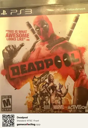 Deadpool PlayStation 3, NTSC box front