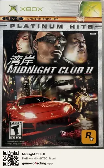Midnight Club II Xbox, NTSC box front