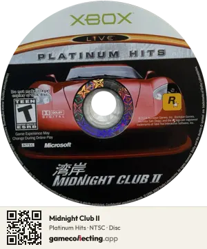 Midnight Club II Xbox, NTSC disc