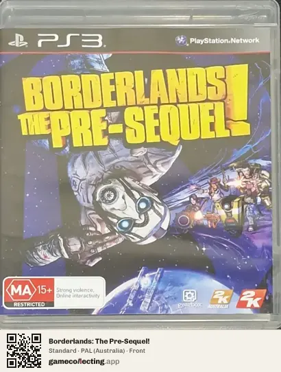 Borderlands: The Pre-Sequel! PlayStation 3, Australia box front