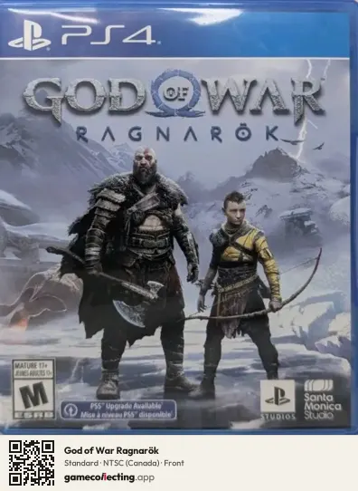 God of War Ragnarök PlayStation 4, Canada box front