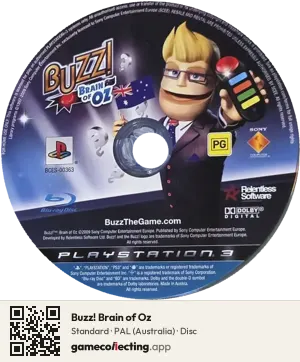 Buzz! Brain of Oz PlayStation 3, PAL disc